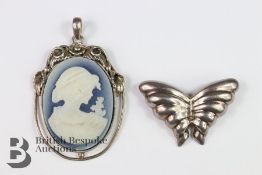 Tiffany Brooch and Silver Cameo