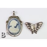 Tiffany Brooch and Silver Cameo