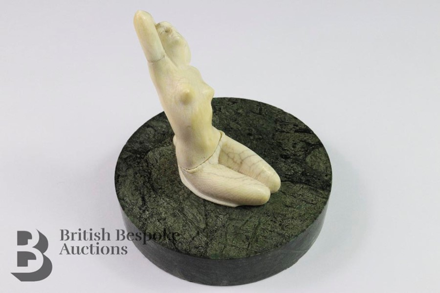 1920's Feminine Nude Female on Marble Plinth - Image 2 of 6