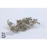 Diamond Floral Brooch