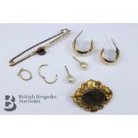 Victorian 14ct Gold Mourning Brooch