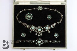 Zoltan White & Co Arts & Crafts Sterling Silver and Turquoise Jewellery Suite