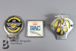 Three Vintage Car Badges