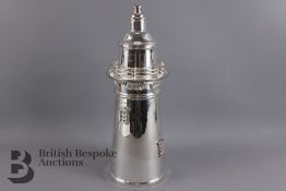 Impressive Silver Plated Lighthouse Cocktail Shaker