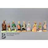 Nine Royal Doulton Bunnykins Models