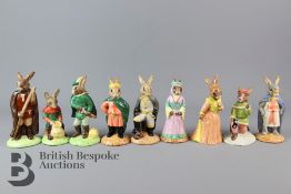 Nine Royal Doulton Bunnykins Models