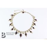 Stunning Cabochon Garnet Necklace