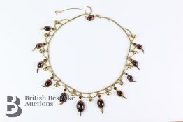 Stunning Cabochon Garnet Necklace