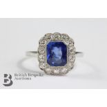 Natural 2.2ct Burmese Sapphire and Diamond Ring