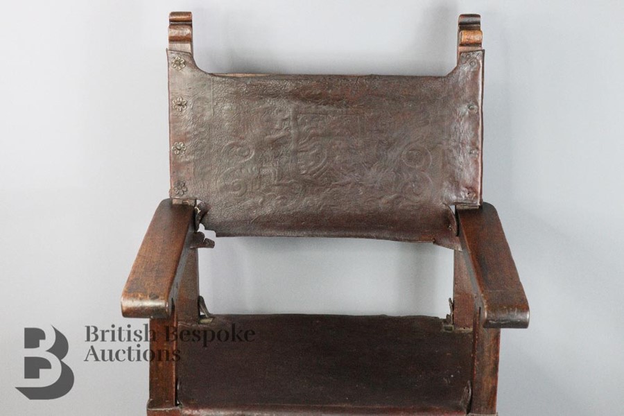 18th Century Spanish Baronial Chair - Image 7 of 10