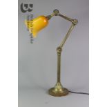 Early 20th Century Brass Anglepoise Desk Lamp