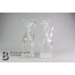 Two Cut Crystal Decanters