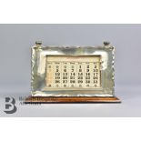 Silver Desk Calendar