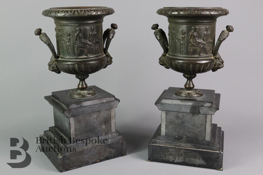 Pair of French/Italian Bronze Urns - Image 6 of 8