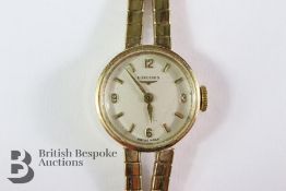 Lady's 9ct Gold Longine Wrist Watch