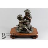 19th Century Bronze Figural Study of Children