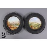Two Royal Worcester Scenic Plaques