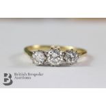 18ct Three Stone Diamond Ring