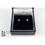 A Pair of 18ct White Gold Diamond Stud Earrings