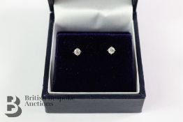 A Pair of 18ct White Gold Diamond Stud Earrings