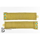 Pair of Circa 1840 Pinchbeck Mesh Bracelets