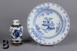 Chinese Blue and White Cabinet Plate