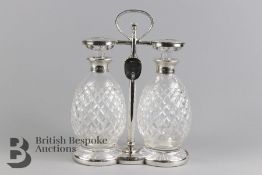 Cut Glass and Silver Plated Tantalus