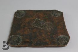 18th Century Swedish Copper 1 Daler Plate Coin