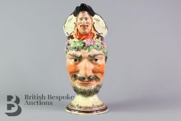 Unusual Staffordshire Bacchus Satyr Jug