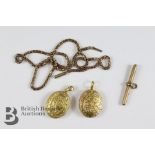 Two 14ct Yellow Gold Lockets