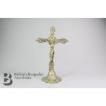 19th Century Brass Crucifix