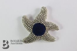 Silver Starfish Pincushion