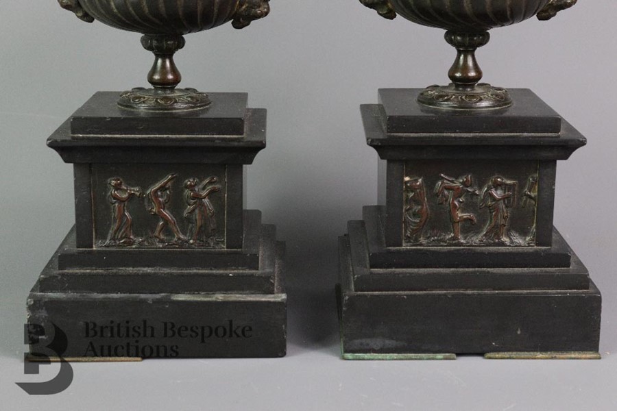 Pair of French/Italian Bronze Urns - Image 2 of 8