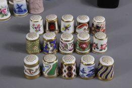 Quantity of Crown Derby and Other Porcelain Thimbles