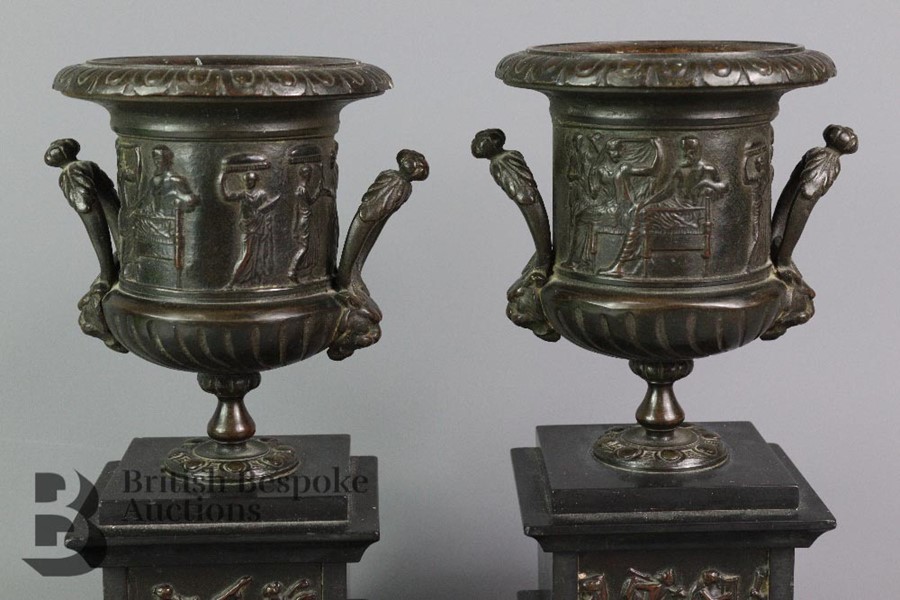 Pair of French/Italian Bronze Urns - Image 3 of 8