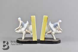 Pair of Porcelain Bookends