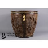 Regency Mahogany and Cane Basket