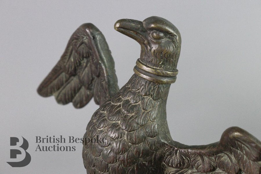 Bronze Eagle Sculpture - Image 3 of 4