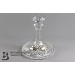 Cut Glass Ships Decanter