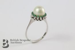A Pearl and Emerald Ring