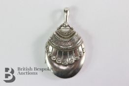 Victorian Egyptian Revival Silver Locket