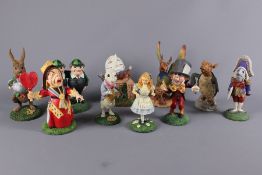 Collection of Goebel Alice in Wonderland Resin Figurines