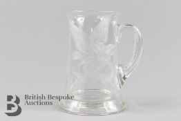 Engraved Glass Tankard