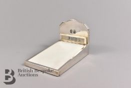 Silver Plated Day and Date Desk Calendar.