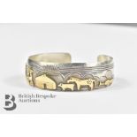 Gold and Silver Mexican Bangle