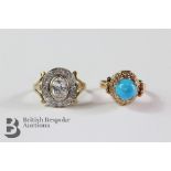 9ct Yellow Gold Turquoise Ring