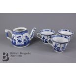 Part Chinese Blue and White Porcelain Tea Set