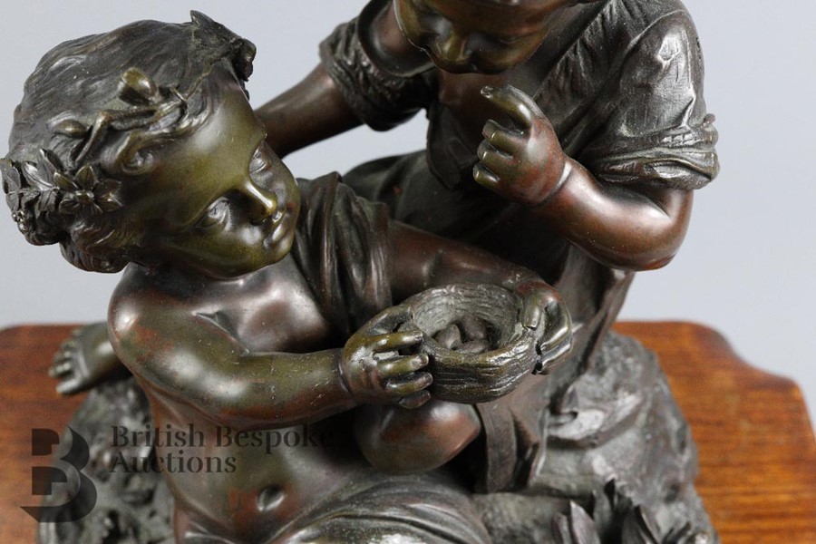 19th Century Bronze Figural Study of Children - Image 4 of 5