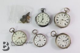 Quantity of Silver Cased Pocket Watches