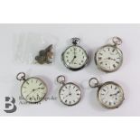 Quantity of Silver Cased Pocket Watches